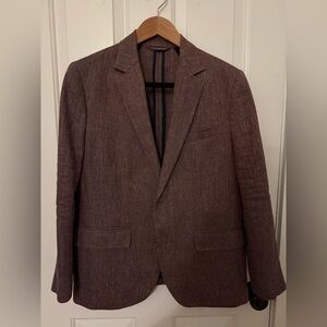 Bonobos Unconstructed Italian Blazer - Eggplant Herringbone